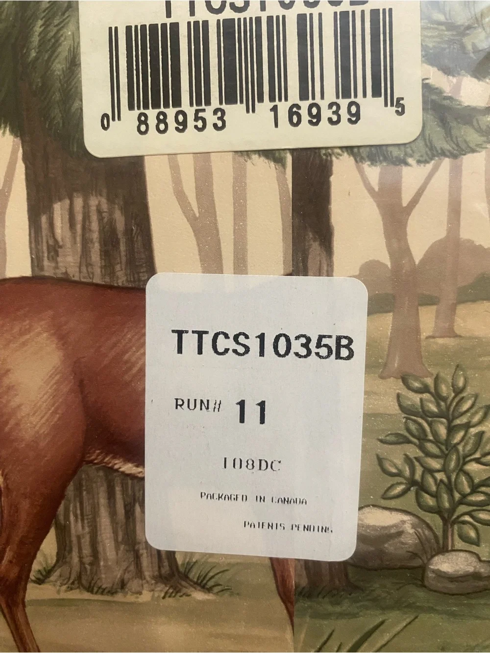 Vintage Impact Removable Self Adhesive Boarder Wallpaper Deer in Woods Cabin
